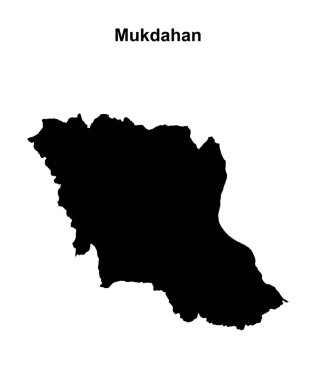 Mukdahan ili boş ana hat haritası