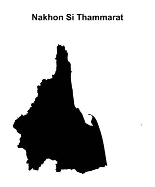 Nakhon Si Thammarat bölgesi boş ana hat haritası
