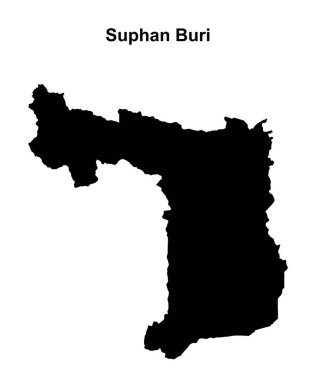 Suphan Buri bölgesi boş ana hat haritası