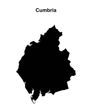 Cumbria boş dış hat haritası