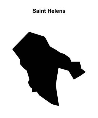 Saint Helens 'in boş dış hat haritası