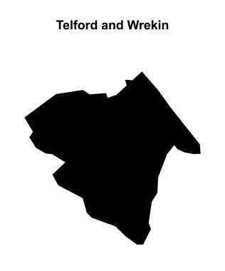 Telford ve Wrekin boş ana hat haritası