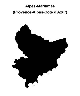 Alpes-Maritimes bölümü boş ana hat haritası