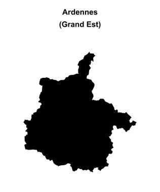 Ardennes departmanı boş ana hat haritası