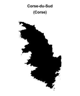 Corse-du-Sud bölümü boş ana hat haritası