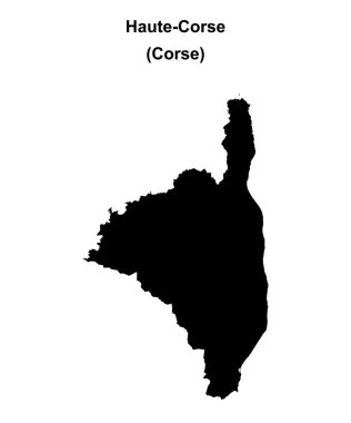Haute-Corse bölümü boş ana hat haritası