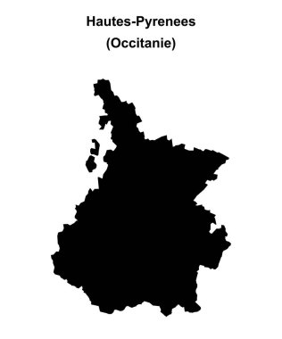 Hautes-Pyrenees bölümü boş ana hat haritası