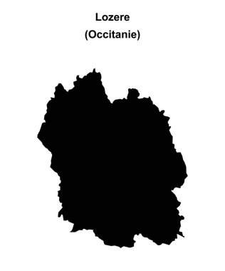 Lozere bölümü boş ana hat haritası
