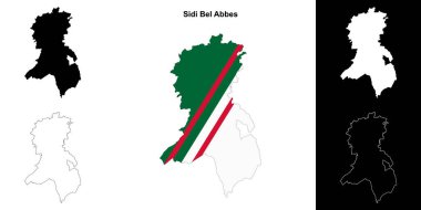 Sidi Bel Abbes eyalet ana hat haritası seti