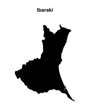 Ibaraki ili boş ana hat haritası