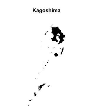 Kagoshima Valiliği boş ana hat haritası