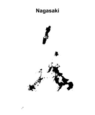 Nagasaki ili boş ana hat haritası