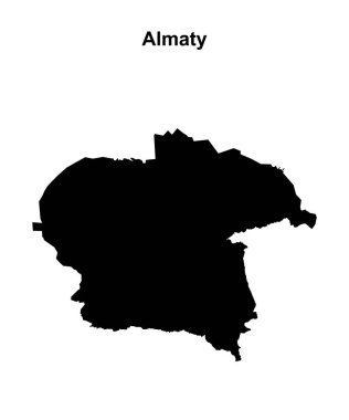 Almaty bölgesi boş ana hat haritası