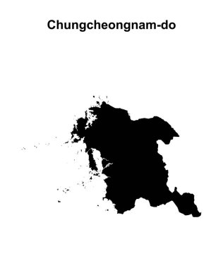 Chungcheongnam-do bölgesi boş ana hat haritası