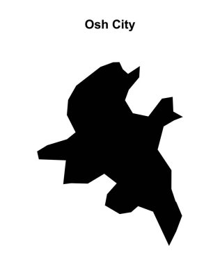Osh City bölgesi boş ana hat haritası