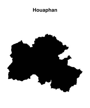 Houaphan eyaleti boş ana hat haritası