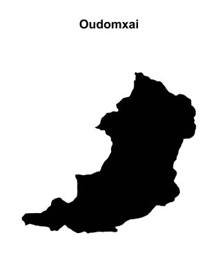 Oudomxai province blank outline map clipart