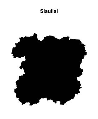 Siauliai ilçesi boş ana hat haritası