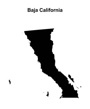 Baja California eyalet haritası boş