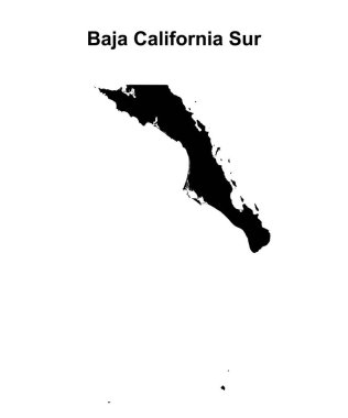 Baja California Sur eyaleti boş ana hat haritası