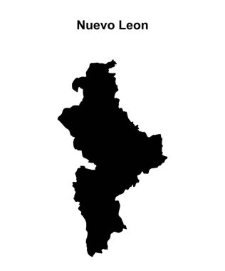 Nuevo Leon eyalet haritası boş