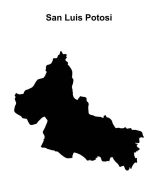 San Luis Potosi eyalet haritası boş
