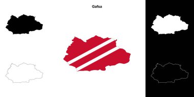 Gafsa valiliği ana hat haritası seti