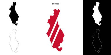 Sousse Valiliği ana hat haritası seti