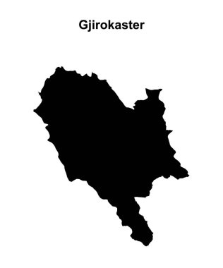 Gjirokaster ilçesi boş ana hat haritası