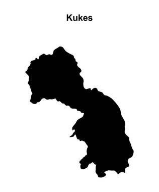 Kukes ilçesi boş ana hat haritası
