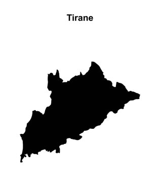 Tirane ilçesi boş ana hat haritası