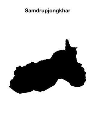 Samdrupjongkhar bölgesi boş ana hat haritası