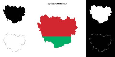 Bykhaw ilçe ana hatları haritası ayarlandı