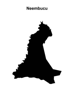 Neembucu department blank outline map clipart