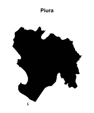 Piura bölgesi boş dış hat haritası
