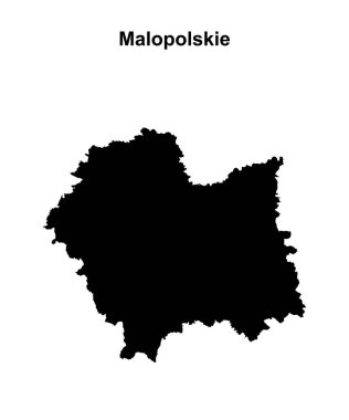 Malopolskie province blank outline map clipart