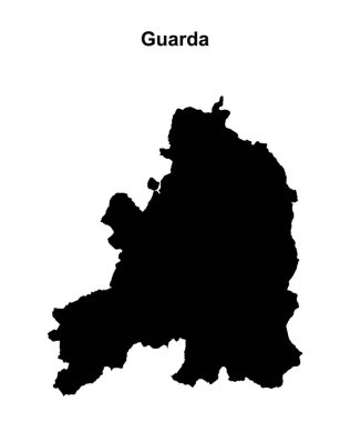 Guarda blank outline map clipart