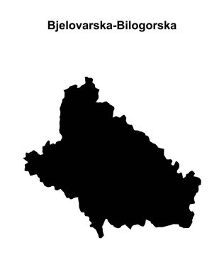 Bjelovarska-Bilogorska ilçesi boş ana hat haritası