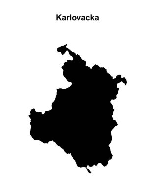 Karlovacka ilçesi boş ana hat haritası