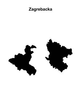 Zagrebacka ilçesi boş ana hat haritası