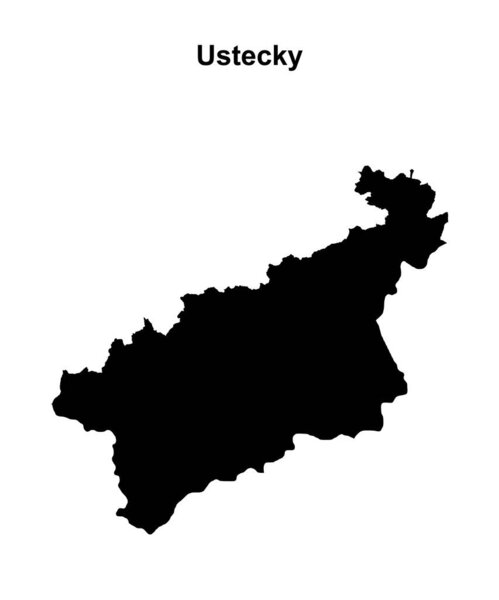 Ustecky blank outline map