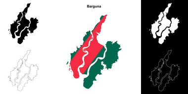 Barguna ilçe haritası seti