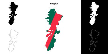 Pirojpur bölge ana hatları haritası ayarlandı