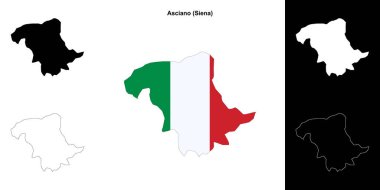 Asciano (Toskana) ana hat haritası seti