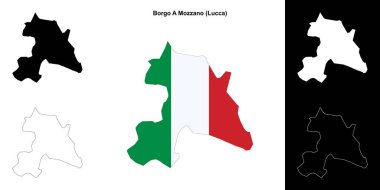 Borgo A Mozzano (Toskana) ana hat haritası seti