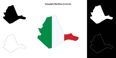 Campiglia Marittima (Toskana) ana hat haritası seti