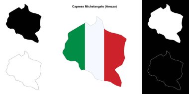 Caprese Michelangelo (Toskana) ana hat haritası seti