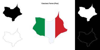 Casciana Terimi (Toskana) ana hat haritası seti