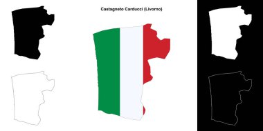 Castagneto Carducci (Toskana) ana hat haritası seti