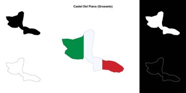 Castel Del Piyano (Toskana) ana hat haritası seti